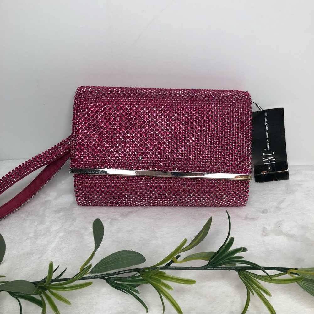 INC International Concepts Caitlin Microstone Clutch & Crossbody, NWT